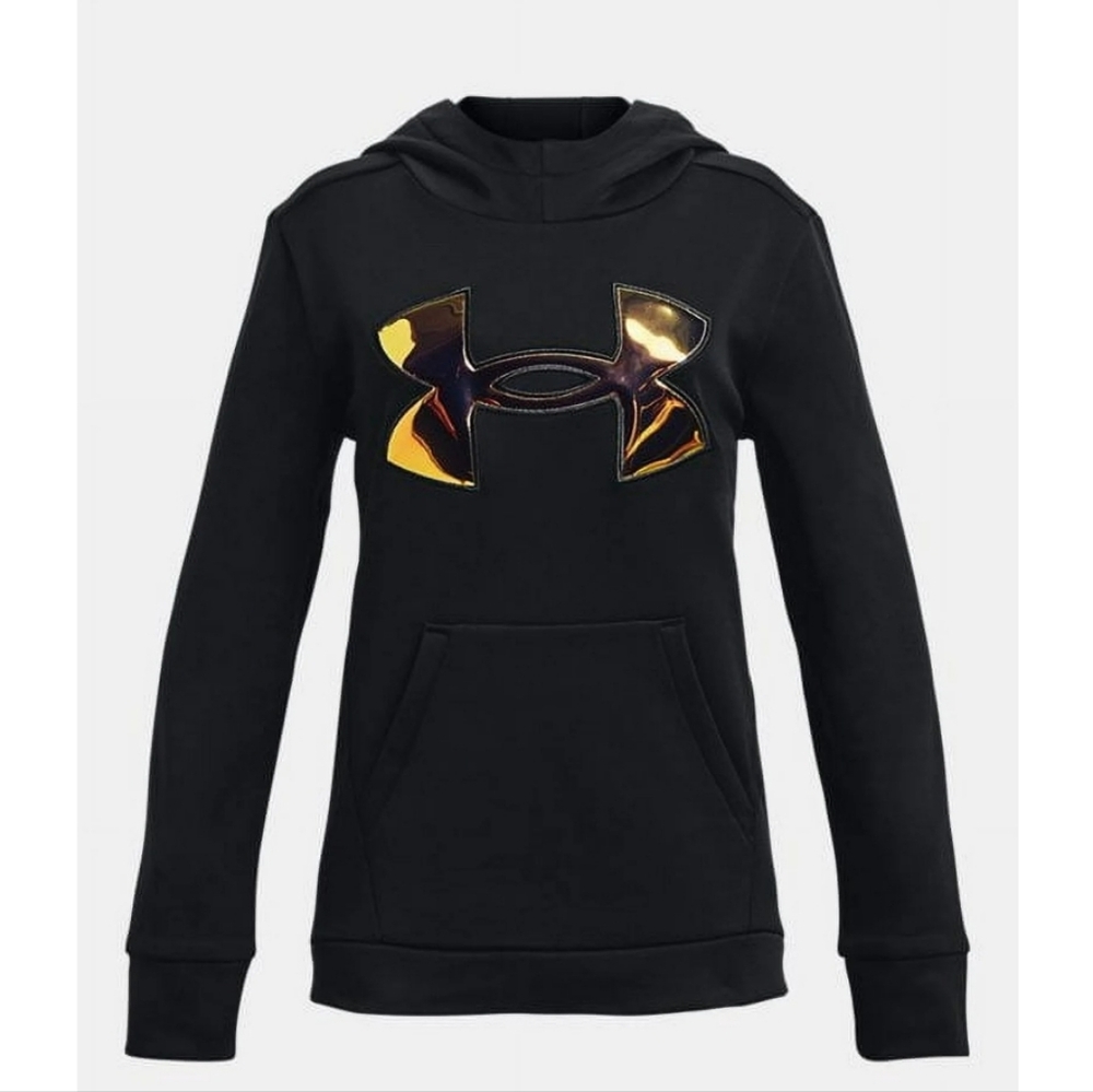 Under Armour Youth Black Hoodie with Iridescent Logo Small-XL New With Tags